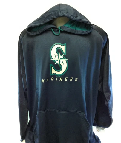 Mens Majestic Therma Base Seattle Mariners MLB Armour Pullover Baseball Hoodie Cover