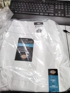 NEW Dickies Sherwin Williams Mens White Painter Pants 38x32 FREE SHIPPING - Picture 1 of 3