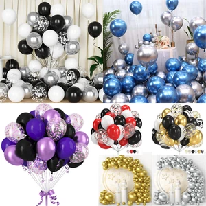 50 Chrom Luftballons Metallic PERLE Helium Hochzeit Ballon Geburtstag Party Deko UK - Bild 1 von 18