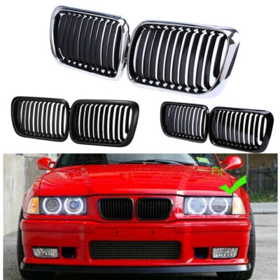 Para BMW Serie 3 1997 1998 1999 E36 M3 318i 328i capó delantero parrilla riñón Foto 1 de 4