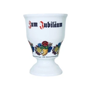 Volkswandertage Kleinschwarzenlohe 1988 Alemania Floral Porcelana Huevo Taza NUEVO - Imagen 1 de 9