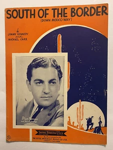 South of the Border Down Mexico Way 1939, Blue Barron Vintage Guitar Sheet Music - Picture 1 of 5