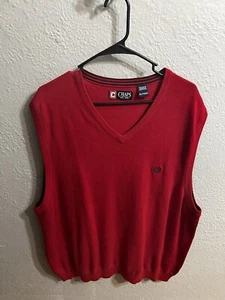 Chaps men’s sweater Red vest sweater size XXL - Picture 1 of 6