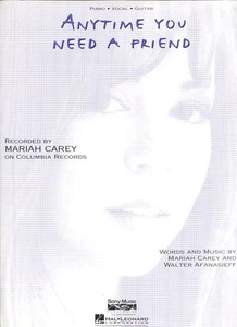 1993 Sheet Music ~ ANYTIME YOU NEED A FRIEND ~ Mariah Carey ~ Vintage! New! - Picture 1 of 1