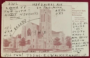 1932 St. Paul Minnesota QSL Kurzwellen Amateurfunk Bild Postkarte Karte - Bild 1 von 1