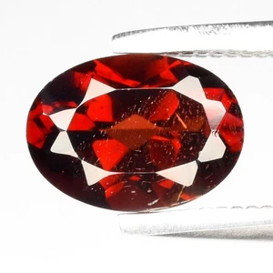 π 1.11ct 7x5mm Oval Natural Reddish Orange Garnet - Stunning Africa, Gemstone - Picture 1 of 4