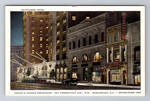 Washington DC-Harvey's Restaurant, Antique, Vintage Souvenir Postcard - Picture 1 of 2