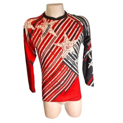 Men's Reusch Red Black White Patriot II Pro-Fit Long Sleeve Jersey M - Image 1 of 3