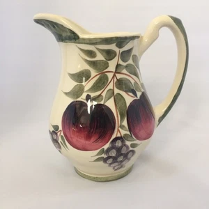 Vintage Siltone Pottery Staffordshire Hand Painted Pitcher Ceramic Farmhouse - Picture 1 of 7