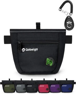 Gobeigo Dog Treat Pouch and Training Clicker, Upgrade Two Magnetic Black - Picture 1 of 6