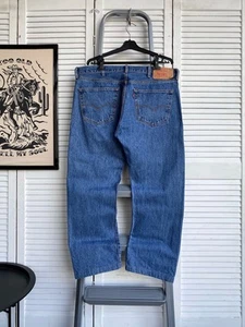 Vintage Levi’s 501 Blue Denim Baggy Jeans Pants USA Men’s Size W38 L28 - Picture 1 of 11