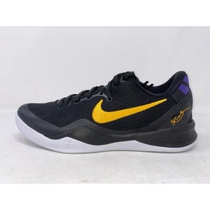 Nike Kobe 8 Protro 'LA Lakers' Black Sneakers, Size 13 BNIB HF9550-001 - Picture 1 of 8