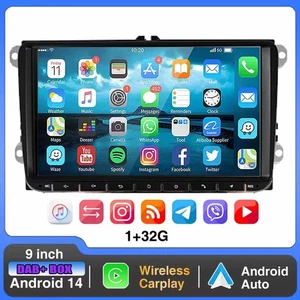 DAB+ Android 14 Carplay Autoradio GPS RDS Für VW GOLF 5 6 Touran EOS Tiguan DE - Bild 1 von 20