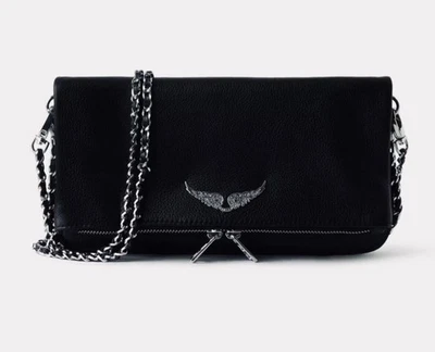 Zadig and Voltaire Rock Black Leather Clutch Bag New - Image 1 of 4