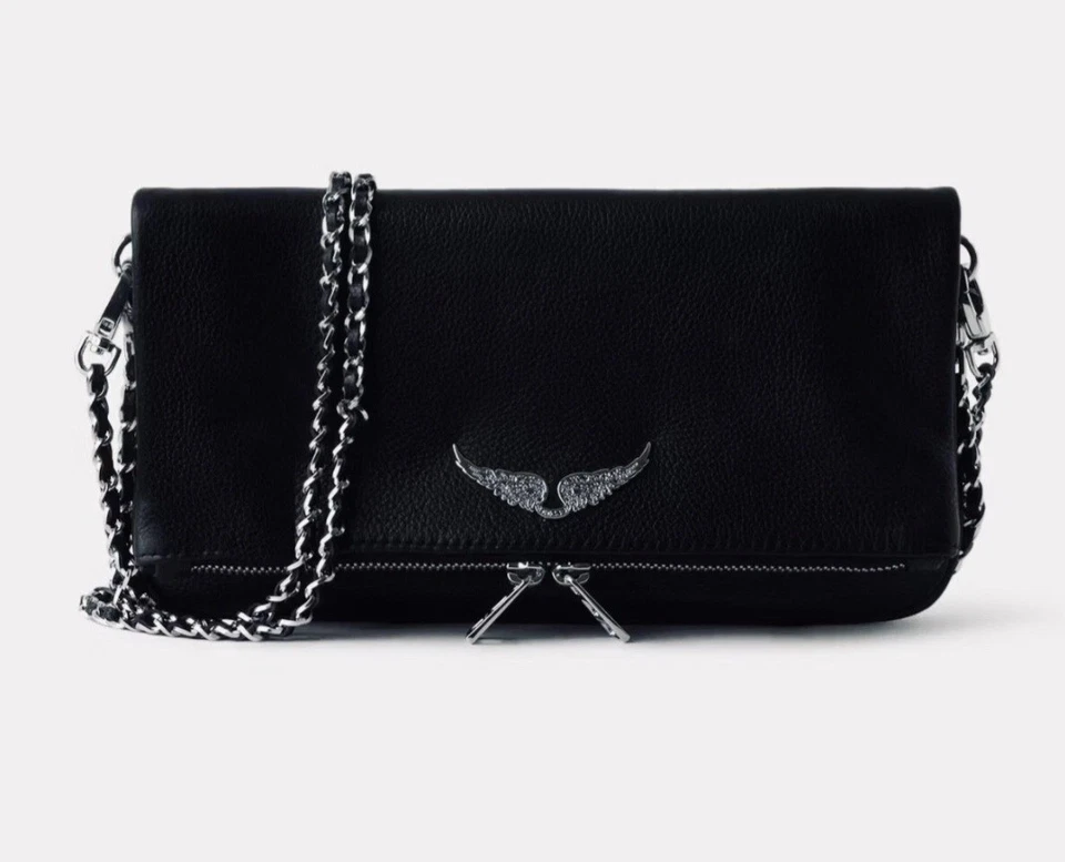 Zadig and Voltaire Rock Black Leather Clutch Bag New - Image 1 of 4