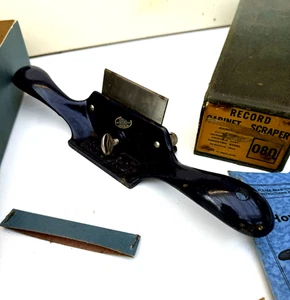 Record No 080 Cabinet Scraper Boxed W Instructions Hardly Used Vintage England - Picture 1 of 24