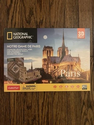 3D Puzzle with book National Geographic Notre Dame de Paris Model Kit - Sealed - Image 1 of 2