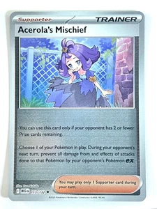 Acerola’s Mischief 113/132 Reverse Holo Uncommon Mega Evolution Pokemon TCG - NM - Picture 1 of 4