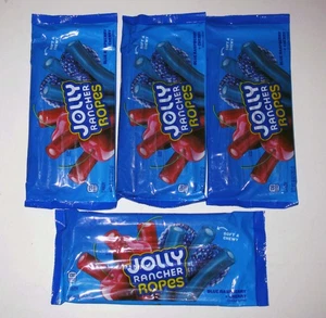 NEW Lot of 4 Jolly Ranchers Ropes Blue Raspberry + Cherry 10 Oz Bags 01/26 Exp - Picture 1 of 3