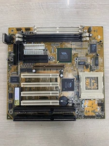 Super Socket 7 SET PCPartner VIB838DS 35-8838-00 (VIA MVP3) CPU & 128 MB - Picture 1 of 6