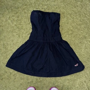 NWT Hollister Tube Top Mini Dress Strapless Babydoll Y2K Size S Blue Twilight - Picture 1 of 4