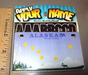 Novelty Small Alaska license plate - apply add your own name! Alaska Bike Plate - Picture 1 of 1