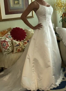 Michaelangelo Wedding Dress Sz 8 - Picture 1 of 12