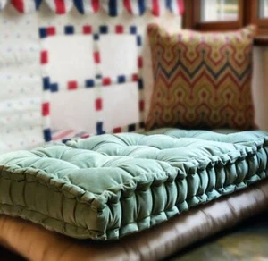Custom French Mat mattress Daybed Sofa Cushion Day Bed Bench Seat Hand Tufted - Picture 1 of 18