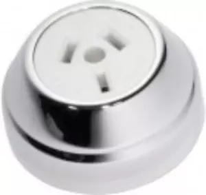 federation power outlet,socket,traditional,heritage,polished chrome white 5778 - Foto 1 di 2