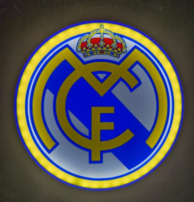 FC Real Madrid - Letrero de Pared LED 9.75"/Bar Decoración con Alimentación USB Foto 1 de 4