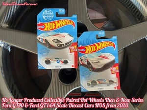 FORD GT40 & 2017 FORD GT HOT WHEELS THEN & NOW 1:64 DIECAST CAR S NOS SHELBY - Picture 1 of 9