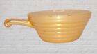 Vtg Fire King Peach Bee Hive Soup Bowl With Handle Oven Ware Made In Usa