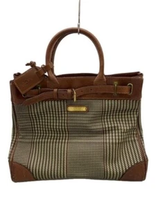 Vintage Polo Ralph Lauren Doctors Bag Brief Case Houndstooth PVC Leather USED - Picture 1 of 6