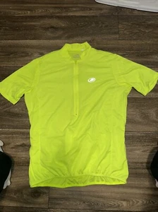 Maglia ciclismo bici performance uomo grande mezza zip neon #VV - Foto 1 di 3