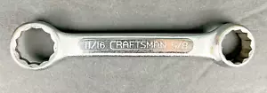 Llave de caja desplazada de doble extremo Craftsman vintage 5/8" x 11/16" 12 puntos - Imagen 1 de 7