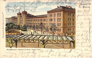Gruß aus Berlin Wrangelstrasse,Kaserne Litho 1901 - Bild 1 von 2