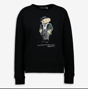 Ralph Lauren Black Tuxedo Bear Hoodie Size S bnwt - Picture 1 of 5