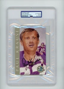 Salón de la Fama 1998 serie firma platino autógrafo firmado PSA Paul Krause - Imagen 1 de 2