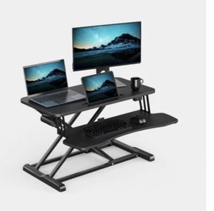 VonHaus elektrisch verstellbarer Sitz Steh steigender Arbeitsplatz Schreibtisch UVP 124,99 £ - Bild 1 von 6