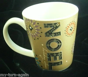 Tazza caffè Starbucks originale Natale 2006 oro NOEL fiocchi di neve Lg - Foto 1 di 4
