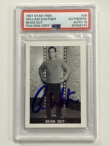 WILLIAM SHATNER 1967 Leaf Star Trek #26 Signed PSA DNA 10 Auto - Picture 1 of 2