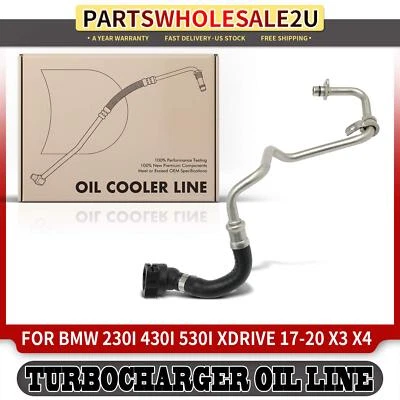 Inlet Turbocharger Coolant Return Line for BMW 230i 430i 530i xDrive X3 X4 530e - Image 1 of 4
