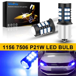 2x Blue 10000K BA15S 1156 LED Tail Bulb 5630 Car Fog Lamp Daytime Running Light - Picture 1 of 12