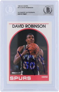 Autographed David Robinson Spurs Basketball Slabbed Card - Picture 1 of 3