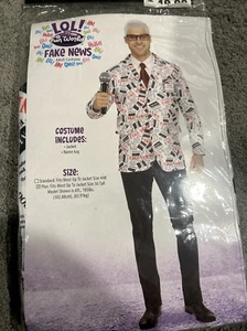 Fake News Reporter Mainstream Media CNN Fake News Costume - Picture 1 of 2