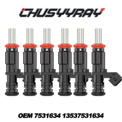 Inyectores de combustible 6X Premium 7531634 más nuevos para BMW X5 2007 2008 2009-2010 Foto 1 de 4