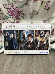 Clementoni Harry Potter Multi-Puzzle 3 x 1000 Piece Jigsaw Puzzle Size 69 x 50cm - Picture 1 of 5