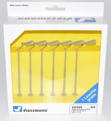 Viessmann H0 60906 6er Set LED- Straßenleuchten, Peitschenleuchte NEU & OVP - Bild 1 von 3
