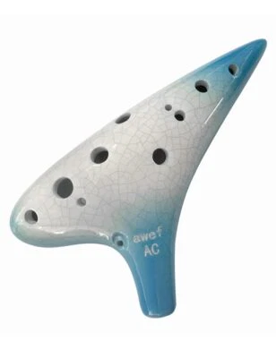 ”Joy of Wood Thrush” 12 Hole Alto C Ceramic Ocarina in Exquisite Craft Gradie... - Image 1 of 4