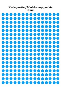Klebepunkte - Markierungspunkte Kreise runde Etiketten 10 mm Aufkleber - Bild 1 von 16